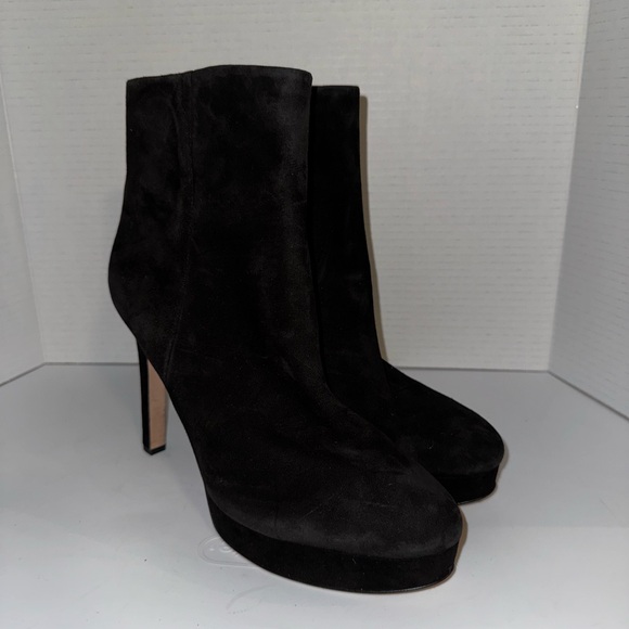 Veronica Beard Dali platform black suede boots 9.5 - Picture 2 of 4